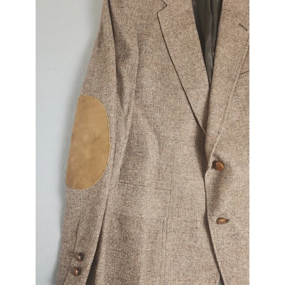 Vintage Austin Reed Wool Blazer Elbow Pads Union Made In Usa